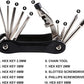 YBEKI Bike Tyre Repair Tool Kit - Bicycle Tool kit with 210 Psi Mini Pump 10-in-1 Multi-Tool with Chain Breaker, Tyre Levers &Tire Patch, Bone Wrench, 1 Portable Bag