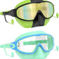 Swim Goggles for Kids 3-15 with Earplugs Large Frame Anti-Fog/UV Swimming Goggles for Boys Girls Toddler 2PCS