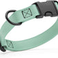 Dogline Biothane Waterproof Dog Collar with Quick Release Buckle Strong Coated Nylon Webbing with Odor- Proof for Easy Care Easy to Clean Fits Small Medium Large Dogs, Sage Green 5/8" W 9-14" L
