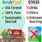 Grub Fuel Black Soldier Fly Larvae for Chickens - Nutrient-Packed BSFL, Sustainably Sourced Snack for Poultry, Rich in Protein, Calcium, Fiber, Essential Fatty Acids, USA Grown (1LB)