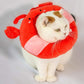 Adjustable Cat Recovery Collar Soft,Cute Pet E-Collar Neck Cone After Surgery Wound Healing Protective Cone Fit for Kitties, Small Dogs(ELC05-lobster-l)