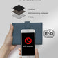 RFID Slim Passport Holder for Man & Women, Compact Leather Passport Wallet with Card Holders SIM Slots, Zippered Coins Pocket and Cash Holder Travel Passport Cover Case, Dark Blue