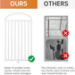 8 Panles Full Matel Freestanding Dog Gates with Door, 192"Extra Wide 36"Tall Free Standing Dog Pet Gate for Indoor & Outdoor. Foldable Pet Fences for Doorways, House, Stairs, Porch, Deck, Yard