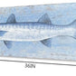 Yihui Arts Blue and White Fish Canvas Wall Art – Coastal Paintings with Textured for Living Room Bedroom Bathroom Decor