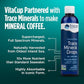 VitaCup Mineral Coffee with Trace Minerals, Hydrate, Replenish & Restore w/All Natural Sea Minerals, Electrolytes, Organic Coffee, Single Origin, Medium Dark Roast, Ground Coffee 10oz