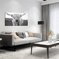 XXMWallArt FC3650 Highland Cow Canvas Art - Black and White Animal Wall Art for Living Room, Bedroom, Office Decor