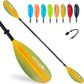 Abahub Kayak Paddle, 90.5 Inches Kayaking Oars for Boating, Canoeing with Free Paddle Leash, Aluminum Alloy Shaft Black/Blue/Green/Orange/Yellow Plastic Blades