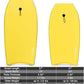 Goplus 41''/37''/33'' Lightweight Body Board for Beach, Surf Board with EPS Core, XPE Deck, HDPE Slick Bottom, Wrist Leash, Bodyboard for Kids Adults Surfing