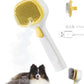 FURGO 3-in-1 Pet Steam Brush for Dogs & Cats – Reduces Static, Long-Pin Head for Long Hair, One-Click Release Button, Dog Spray Brush for Shedding Control (Long)