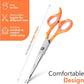 Professional Rounded Dog Scissors - Sharp Stainless Steel Blades with Colorful Handles, Safe and Easy-to-Use Pet Scissors for Long Lasting Grooming at Home