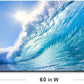 Rolling Ocean Waves Surfing Graphic Canvas Wall Art For Bedroom,Blue Tropical Seascape Artwork Decor,Rolling Wave Sea Landscape Picture Print Painting,Bracket Fixed Ready To Hang,Inner Frame (30x60)