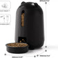 PAPIFEED Automatic Cat Feeder, 3L Timed Cats Food Dispenser with Dual Power Supply, Auto Pet Feeder with Programmable Portion Control for Cats and Small Dogs, Black