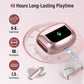 Wireless Earbuds, Bluetooth 5.4 Headphones with Multifunctional Touch Screen, 48H Bass Stereo Ear Buds with ANC/ENC Noise Cancelling/Transparency Mode, IPX7 Earphones with 5 EQ Modes, Rose