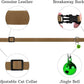 Breakaway Cat Collar Leather with Removable Bell - 13 Colors Available - Soft Adjustable Girl Boy Safety Lightweight Pet Kitten Collars Pink Brown Blue Green Red Orange Black (Brown)