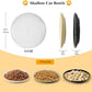 3PCS Cat Food Bowl,Ceramic Cat Dish for Indoor Cats,Wide Shallow Cat Bowls for Dry and Wet Food,Anti Whisker Fatigue Cat Plates for Kitten Cats or Dogs