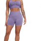 CHRLEISURE Women's 4 Packs Workout Gym Shorts, High Waisted Butt Lifting Scrunch Butt Seamless Booty Shorts