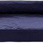 Furhaven Cooling Gel Dog Bed for Large/Medium Dogs w/ Removable Bolsters & Washable Cover, For Dogs Up to 55 lbs - Quilted Sofa - Navy (Blue), Large