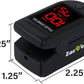 Zacurate Pro Series 500DL Fingertip Pulse Oximeter Blood Oxygen Saturation Monitor with Silicone Cover, Batteries and Lanyard (Royal Black)