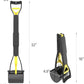 32" Heavy Duty Dog Pooper Scooper for Large Dogs, Extra Long Handle Foldable Poop Pick Up Tool with Durable Spring, Great for Yard, Lawns, Grass, Dirt, Gravel