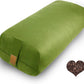 Organic Buckwheat Bolster (24X10.5X5.5 in) Supportive Rectangular Meditation Pillow 100% Cotton Cover Yoga Pillow