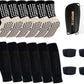 3 Pairs Mens Grip Soccer Socks, 3 Pairs Shin Sleeves with 1 Pack Shin Guards and 4 Shin Straps, Soccer Football Game Set 11 Pcs