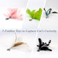 12PCS Interactive Cat Feather Wand Toy Set – 11 Bird & Feather Teaser Refills with Bells + Flexible Suction Cup Wand – Realistic Bird Design, Natural Materials, Indoor Cat Toys for Exercise & Play