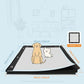 Dog Pee Pad Holder, Puppy Pad Holder, Oxford Cloth Material Soft & Durable, 12 Magnetic Clips, Fits 22" x 22" Pad, Black