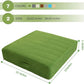 MeMoreCool Square Floor Pillow Seating for Adults Kids, Large Meditation Cushion Floor Pillow with Thick Foam & Soft Tufted Cover, Washable Big Pillow Seat Floor Cushion for Sitting Yoga 22" Green
