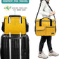 PetAmi Dog Travel Bag, Travel Pet Bag Organizer, Dog Food Travel Bag with Food Container and Bowls, Dog Travel Supplies Gift Accessories for Weekend Camping, Dog Cat Diaper Bag (Yellow, Medium)