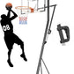 10FT Basketball Hoop Adjustable Easily, Portable Hoops & Goals Outdoor Basketball Goal System with PC Backboard and Wheels for Teens Youth Adults