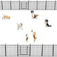 Dog Playpen 32 inch 30 Panels Indoor Outdoor Dog Pen for Medium/Small Dogs Heavy Duty Metal Dog Fence Outdoor for Yard, Puppy Playpen with Door Portable Pet Fence for RV Camping Yard
