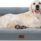 Orthopedic Dog Beds for Extra Large Dogs, Waterproof Dog Beds XLarge, Memory Foam Dogs Couch Beds, Comfy Bolster Pet Beds with Removable Washable Cover, Nonskid Bottom (X-Large, Grey)