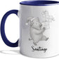 Unique Bison White Coffee Cup Gift For Thanksgiving Anniversary, Personalized Bison Lover Accent Ceramic Mug Gift For Men Women Friends Coworkers, Customized Choose Name Animal Coffee Mug 11 Oz 15 Oz