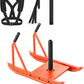 VEVOR Weight Sled, Steel Power Sled, Fitness Strength Training Sleds for Athletic Exercise Speed Improvement, Workout Fitness Equipment with Handle, Compatible with 1/2 in Weight Plates, Orange