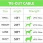 Dog tie Out Cable, 10/20/25/30/50/70/100 feet, Suitable for Dogs up to 350 pounds, Dog Cable with Swivel Buckle, Lightweight, Non-Winding, for Outdoor Camping, Yard Dog Cable (Green, 10FT)