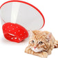 Pet Cone Recovery Dog Cone Adjustable Dog Collar Clear Padded Collar with Breathable Soft Edge, Plastic Puppy Cone Protect The Neck Surgery Recovery, Designed for Cats and Puppies (Small, Red)