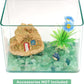 WAYBER 1 Lb/460g Natural Green Quartz Crystal Stones Irregular Aquarium Pebbles Rock Sands for Turtle Tank/Succulent Plants/Vase Decoration (Fill 1 Cup)