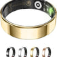 Fitness Tracker, Smart Ring for Women Men, Sleep Tracker Ring with 24/7 Heart Rate Monitor, Fitness Ring with Activity Tracker, Step Counter, Calorie Pedometer, No APP Fee, iOS Android (Gold, 10)