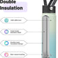 Insulated Water Bottle 24oz Stainless Steel Sport Bottles with 3 Lids,Mint