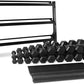 WF Athletic Supply Rubber Coated Hex Dumbbell Set, Multiple Choices Available - Dumbbells with Rack Stand and Mat, or Dumbbells Only (200/550/1200/2100/3000 LB)