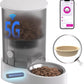 PAPIFEED Automatic Cat Feeder, 4L Auto Dog Cat Feeder with Rechargeable Battery & Dual-Band WiFi (2.4G & 5G), Automatic Pet Food Dispenser for Outdoor Travel Home - Ceramic Bowl Included