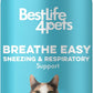 Cat Respiratory Comfort Supplement - Natural Breathe Easy Feline Support for All Seasons, Coughing, Occasional Nasal Stuffiness and Sneezing - 400 Odorless, Easy-to-Administer Tasteless Pills