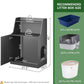 Large/Tall Litter Box Enclosure, Modern Wooden Litter Box Furniture for XL Litterbox with Open Shelf as Sideboard Cabinet (Black)