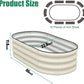 SnugNiture Galvanized Raised Garden Bed Outdoor, 2 Pcs 4x2x1ft Oval Metal Planter Box for Planting Plants Vegetables, White