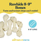 hotspot pets 8-9 Inch Large Rawhide Dog Chew Bones (10 Pack)- Made from Grass Fed Cows - Great for Dental & Oral Care for Aggressive Chewers Large Dogs