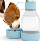 Asobu Buddy Bottle a Stainless Steel Insulated Water Bottle for with Removable Dog Water Bowl and Dog Food and Treat Storage Bowl (Blue, Tritan 50 oz Water Bottle with Bowl)