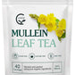 Mullein Leaf Tea Bags - Lungs Cleanse and Respiratory Support, Herbal Teas, Caffeine Free, 40 Tea Bags