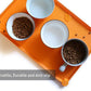 Hoki Found L Silicone Non Slip Pet Dog Cat Bowl Mats - Placemat - Feeding Mat - Waterproof - For Carpet - Orange