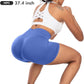 CHRLEISURE Women's 4 Packs Workout Gym Shorts, High Waisted Butt Lifting Scrunch Butt Seamless Booty Shorts