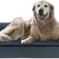 Furhaven Cooling Gel Dog Bed for Large Dogs w/ Removable Bolsters & Washable Cover, For Dogs Up to 95 lbs - Sherpa & Chenille Sofa - Orion Blue, Jumbo/XL